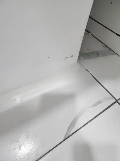 변기 테두리 곰팡이 — 새로 두른 실리콘